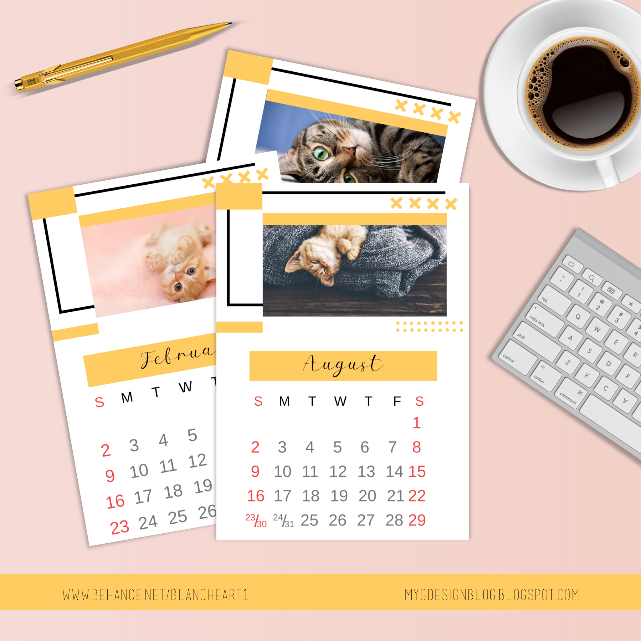 Free Printable 2020 Cat Calendar