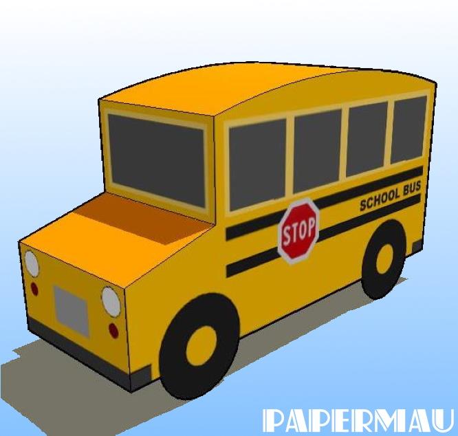 how to make a paper school bus