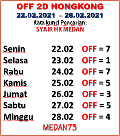 Hk Rabu 24 02 2021 Medan73 Jitu Prediction Duaangka