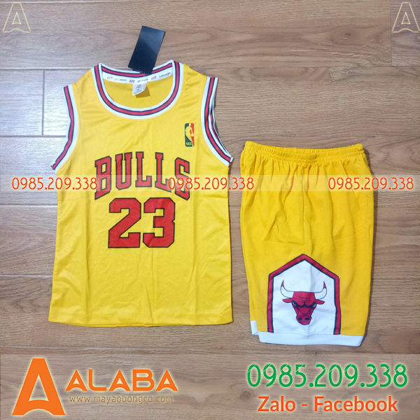 Áo bóng rổ Bulls màu vàng đẹp Áo bóng rổ Bulls màu vàng đẹp