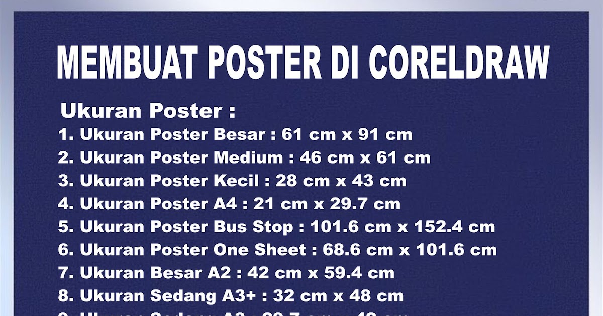 Cara Membuat Poster Dengan Komputer Menggunakan Software Coreldraw Di Undang Online