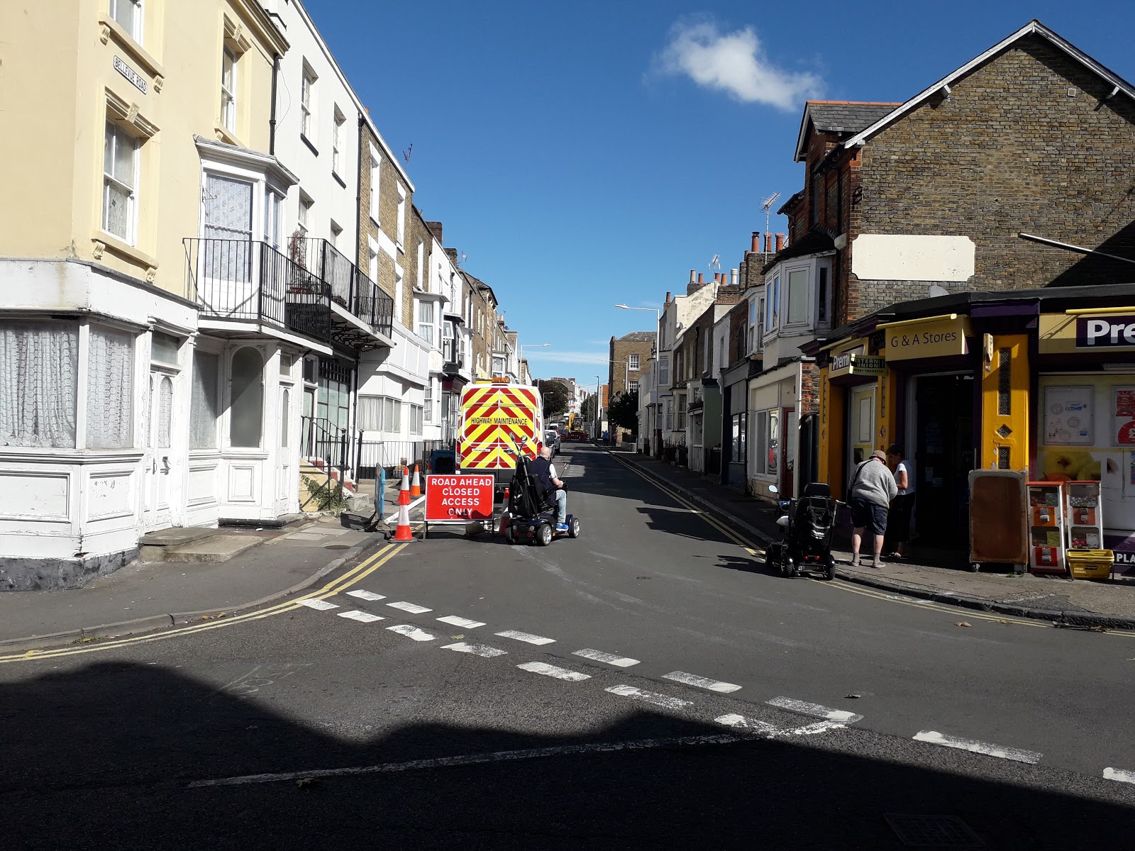 Before and after photos of Bellevue Road Ramsgate and