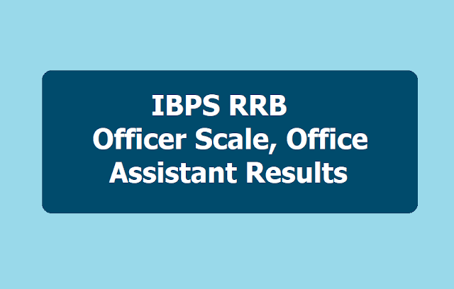 IBPS RRB Officer Scale, Office Assistant Results 2018 released on ibps.in IBPS RRB Officer Scale, Office Assistant Results