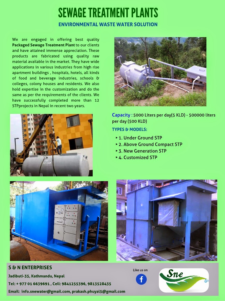 Sewage treatment plant in Nepal 2015