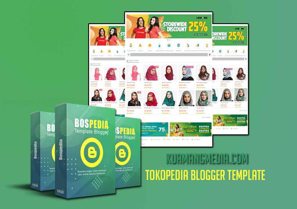 Tokopedia Blogger Template Mirip Toko Online Tokopedia - Portal Berita