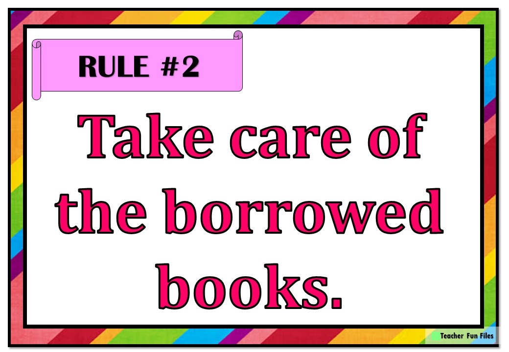 Teacher Fun Files Reading Corner Rules