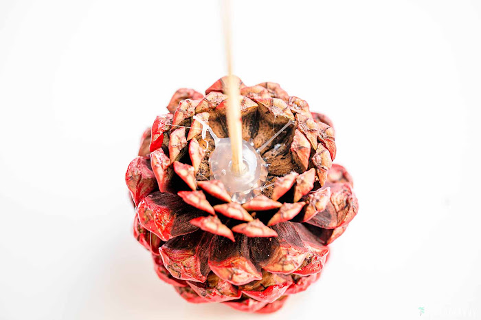 Steps to Making Patriotic Pinecone Flowers