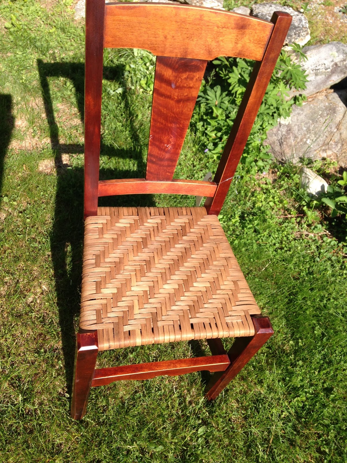 Maine Antique Chair Repair Herringbone weave