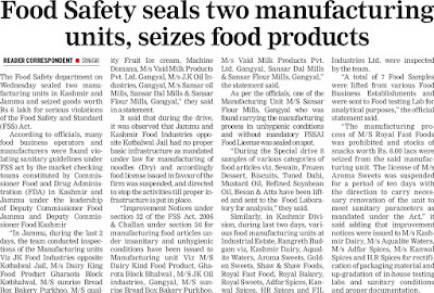 FSA Seals 2 Food Processing Unit in Govindpura for Violating Food ...