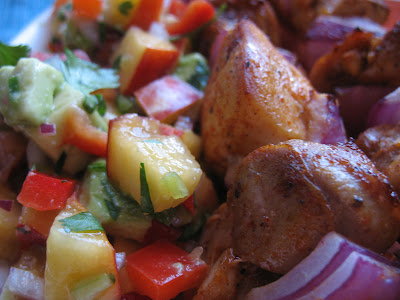 The Hungry Dog: Chicken kebabs with nectarine salsa
