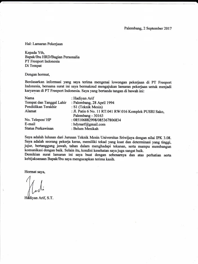 Unsur Unsur Surat Lamaran Pekerjaan Yang Wajib Kamu Tahu Merpati Web