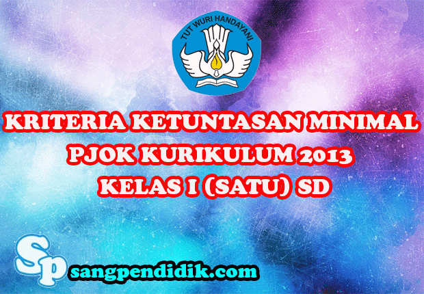 KKM PJOK KURIKULUM 2013 KELAS I SD Sang Pendidik