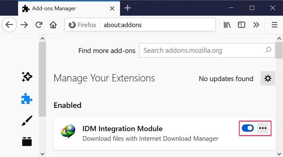 advanced browse integration is enabled in idm manager