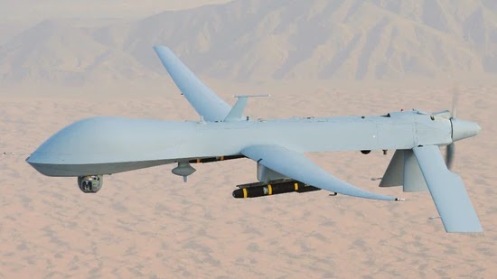 Predator Drone with HellFire missile over Afghanistan theatre