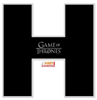 Abecedario con el Logo de Juego de Tronos. Alphabet with Game of Thrones Logo.