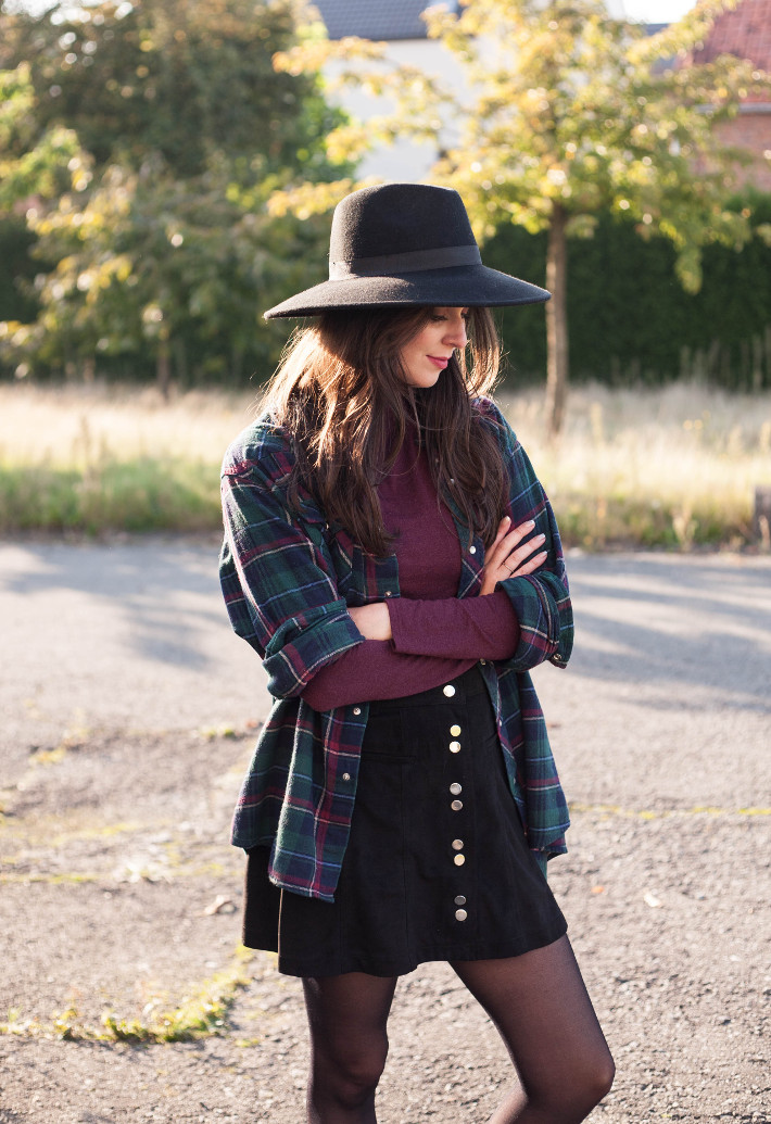 Outfit: wide brim hat, plaid shirt layering - THE STYLING DUTCHMAN.