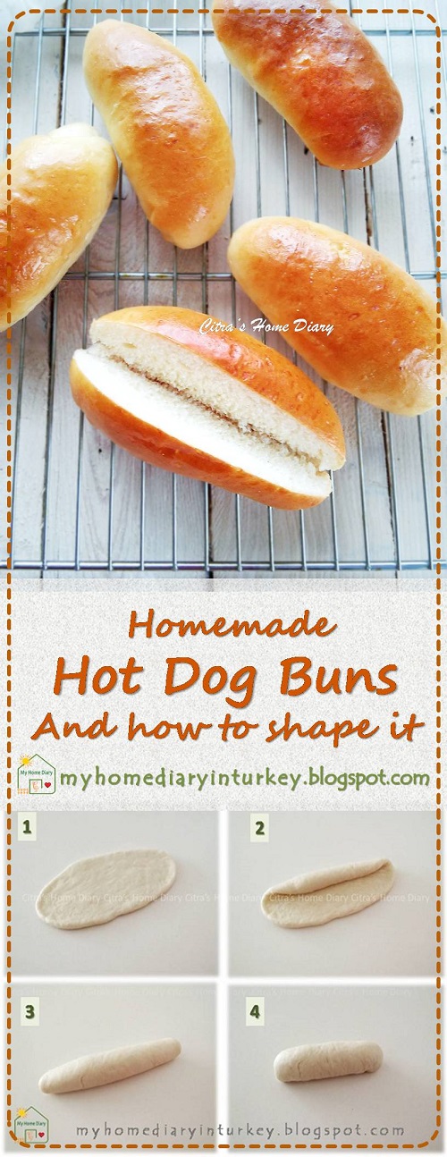 Citra's Home Diary HOMEMADE Hot Dog Buns Recipe (eggless) and how to