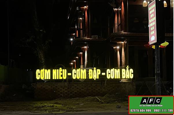 Dự án thi công Bảng hiệu Chữ nổi Cơm Niêu Phú Quốc