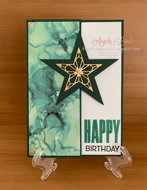 Angela's PaperArts: Stampin Up money wallet card featuring Expressions in Ink, So Many Stars dies and Biggest Wish stamp set