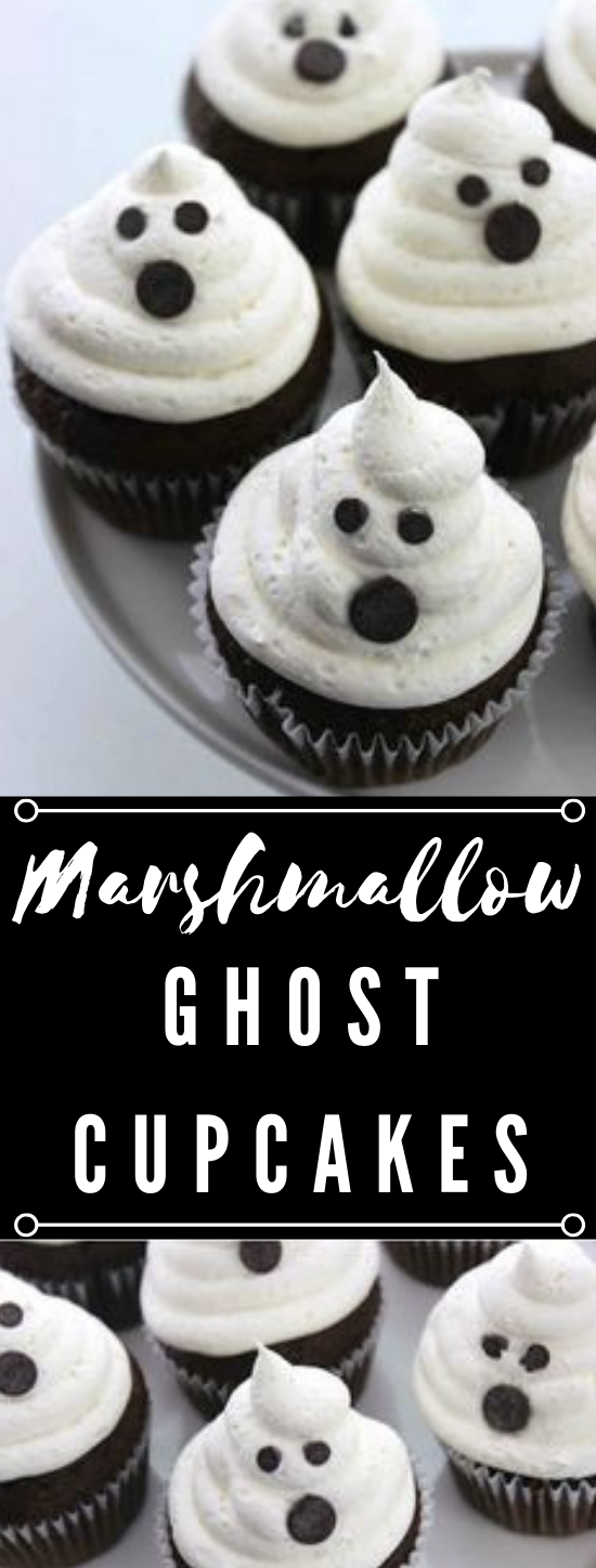 Marshmallow Ghost Cupcakes #cupcakes #marshmallow #dessert #cakes #brownies Marshmallow Ghost Cupcakes #cupcakes #marshmallow #dessert #cakes #brownies