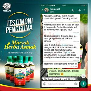 perbezaan minyak herba asmak original dan tiruan