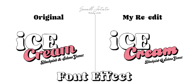 【教學】BLACKPINK「Icecream」歐美復古文字效果 BLACKPINK Icecream Vintage Font Effect