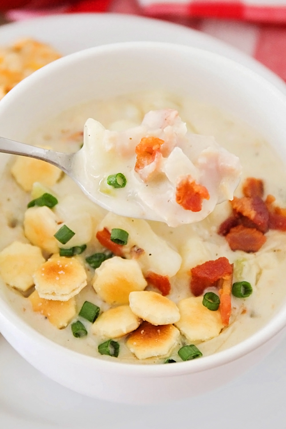 This savory and flavorful bacon clam chowder is quick and easy to make, and so delicious!