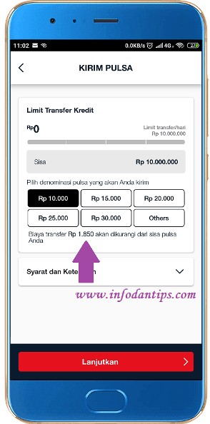 Menghitung Biaya Transfer Pulsa Telkomsel