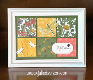 Stampin' Up! Dandy Garden Sampler Frame ~ Dragonflies ~ Ladybugs ~ www.juliedavison.com #stampinup