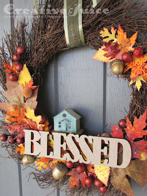 Lisa Hoel - Blessed Home fall wreath #timholtzleaflove