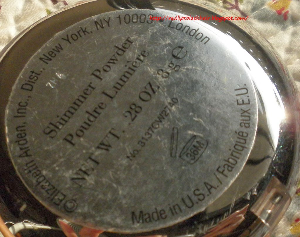 Red Lips, Black Hair: Elizabeth Arden Shimmer Powder