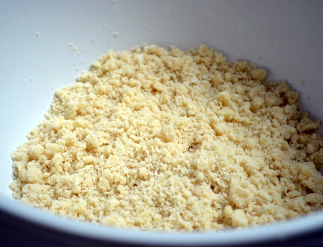 butter rubbed into cake flour