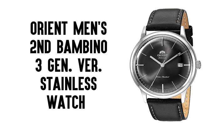 ORIENT Orient Men's 2nd Bambino 3 Gen. Ver. Stainless Watch Steel Leather