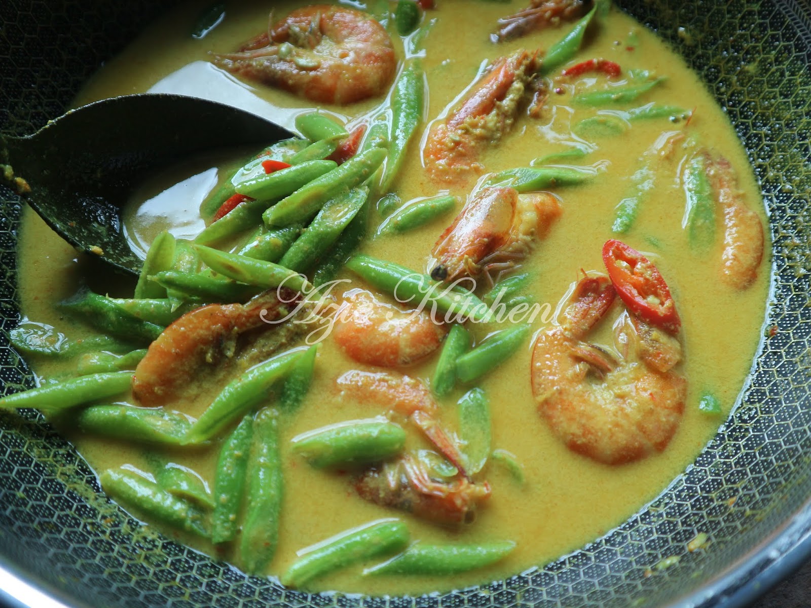 Masak Lemak Cili Api Udang Dengan Kacang Buncis Azie Kitchen