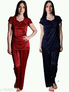 Comfy Womens Satin Night Suits