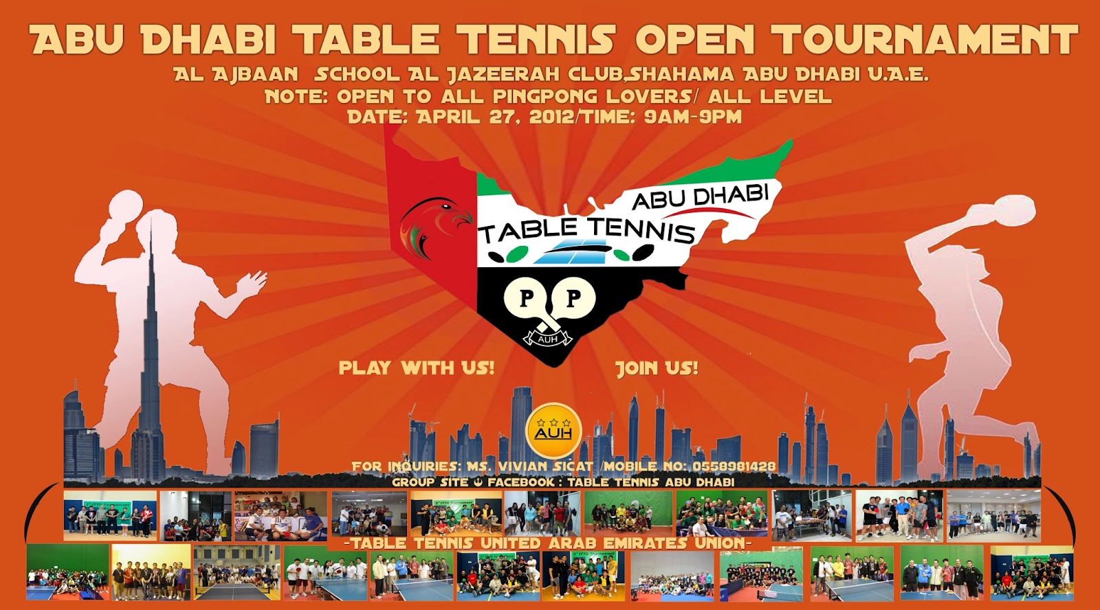 Table Tennis in Dubai, Sharjah, Abu Dhabi and the entire UAE Abu Dhabi