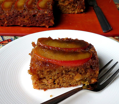 Upside-down Toffee Apple Brownies