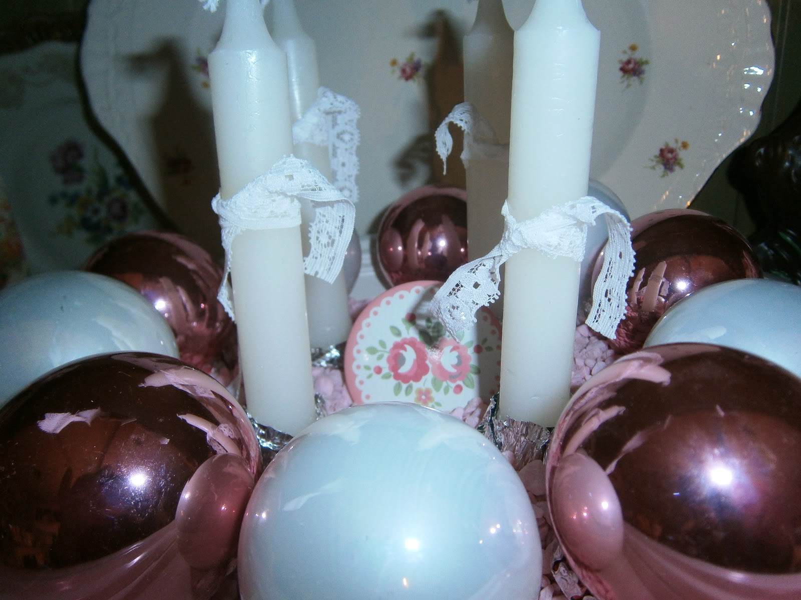 Vermont Christmas Company - Set Di 4 Candele Avvento - 3 Blu E 1 Rosa - Lunga Combustione - 25,4 Cm