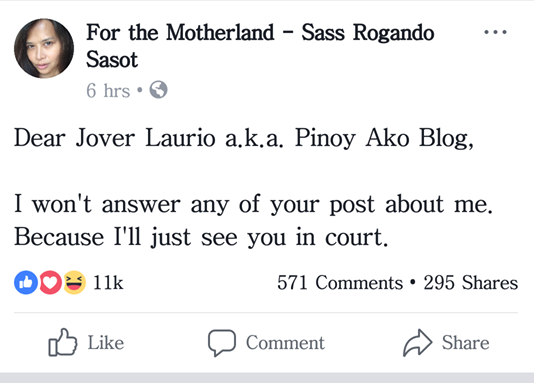 Sass Roganda Sass Roganda Sasot hits PAB Jover Laurio | Mag kita tayo sa Korte