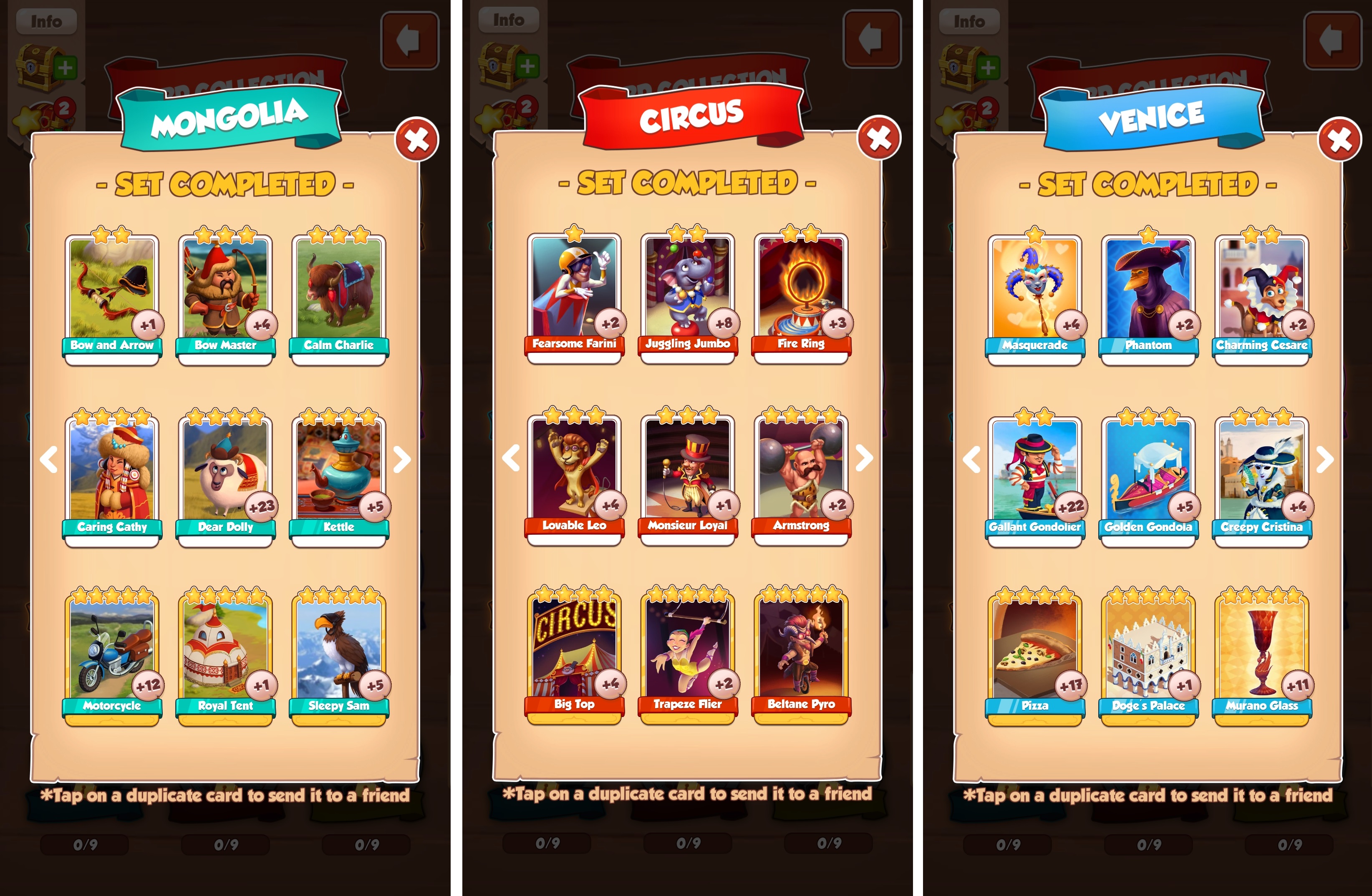 Coin Master All Card Set