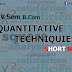 IV Sem B.Com Quantitative Techniques - Short note