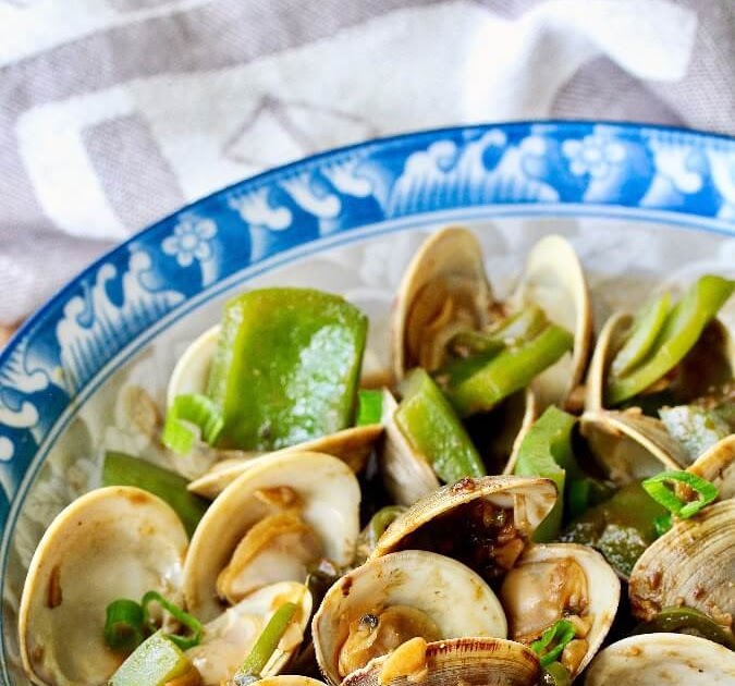 StirFried Clams in Bean Sauce with Chilies and Green Peppers Karen's