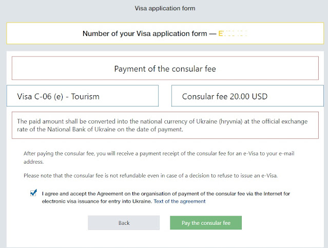 E-Visa Ukraine fee