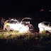 Em perseguição, carro e viatura policial caem em ribanceira em São João do Triunfo