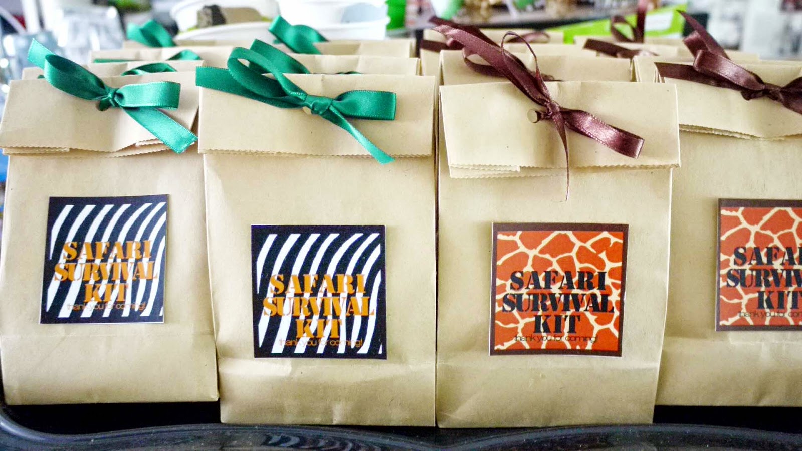 Jules, James & Jade DIY Safari Theme Party bags
