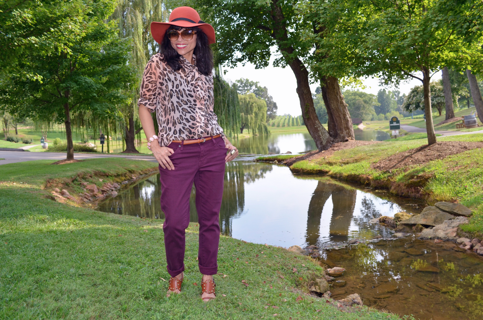 Burgundy Pants Outfit