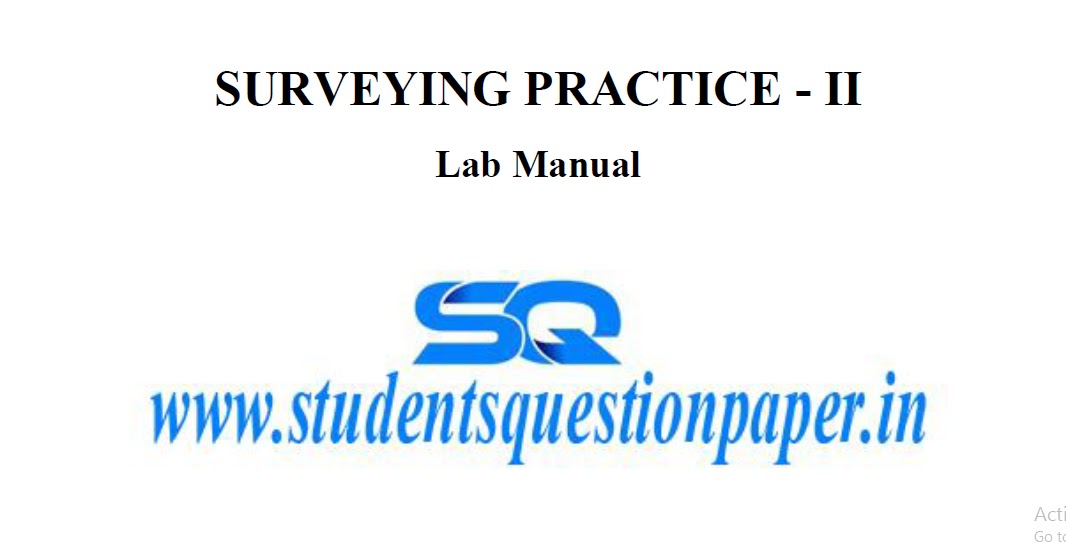 Diploma Surveying Practice 2 Lab Manual Free Download Here