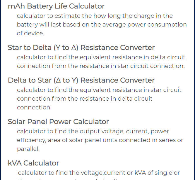 kVA, KW and HP Converter
