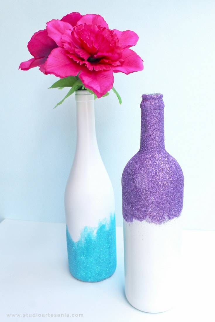 DIY Glitter Vases - STUDIO ARTESANIA