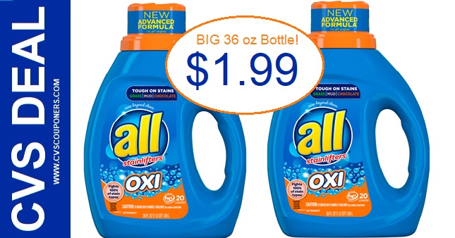 All Laundry Detergent Only $1.99 at CVS 